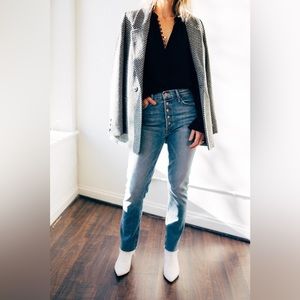 Like new Mother Pixie Dazzler ankle gray jeans